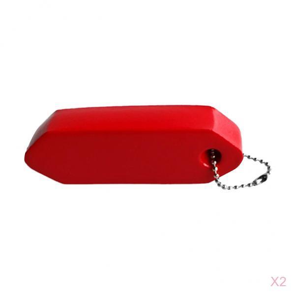 2Pcs High Visibility Coated Floating Keychain Boat Marine Sailing Key Float