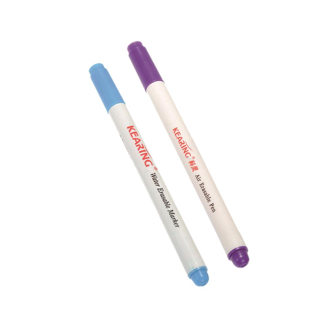2pcs Air Erasable/Water Soluble Pen Auto-Vanishing Pen for Fabric Marking