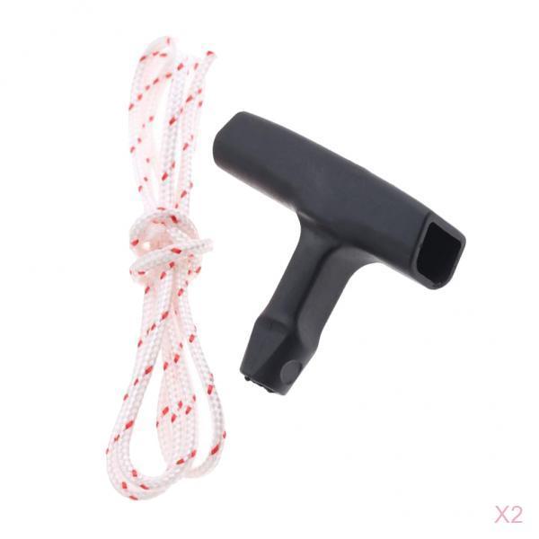 2 Pieces Starter Handle & Pull Cord Rope for Stihl FS120 FS200 FS250 FS300