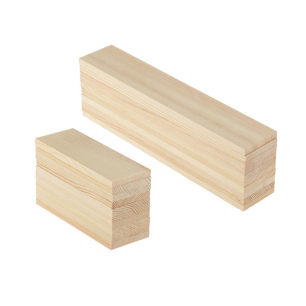 20 Pieces Rectangle Unpainted Wood Board Sign Plaque Crafts DIY Modelling