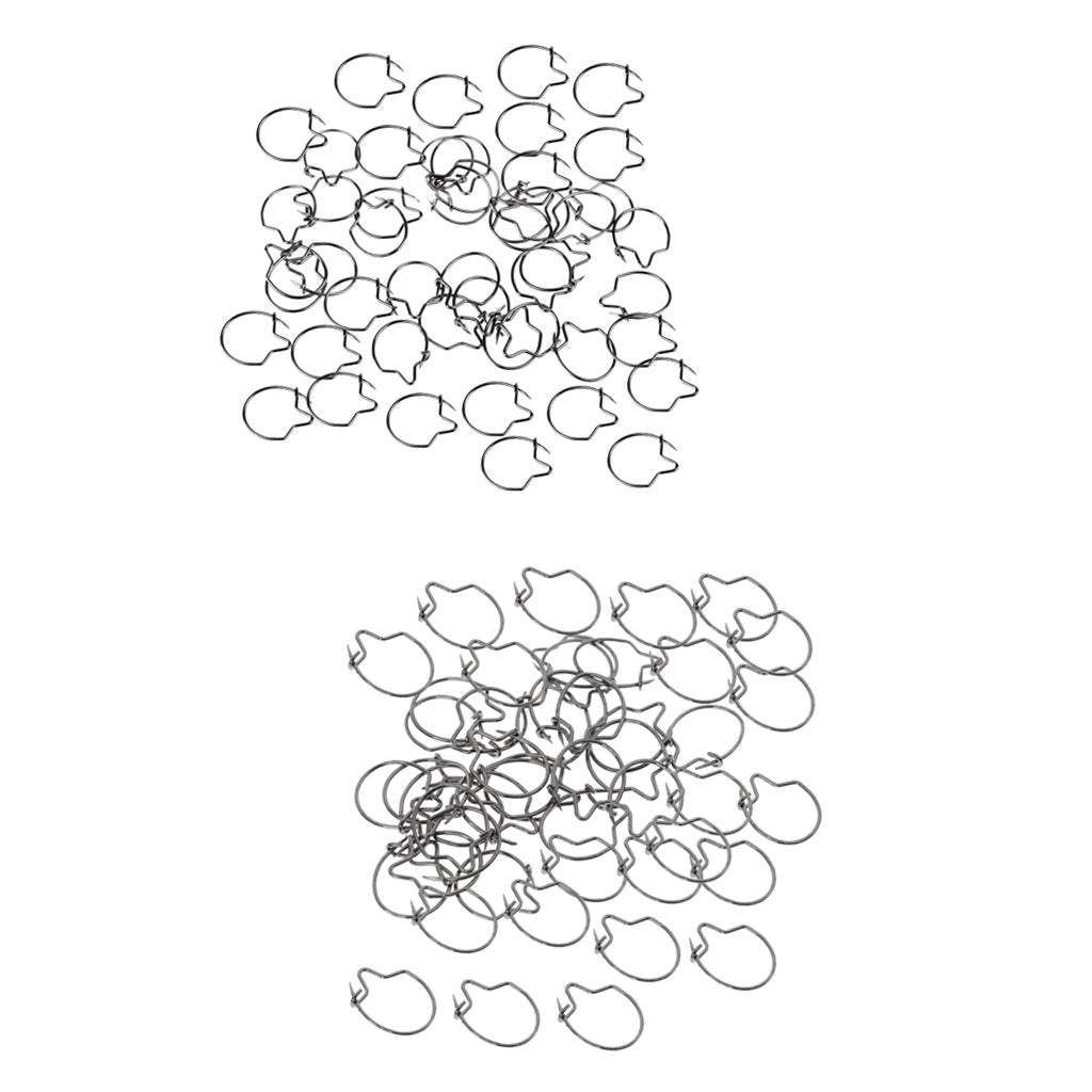 100 Pieces Carp Fishing Maggot Clips Bait Ring Rigs Tackle for Fishing Hooks