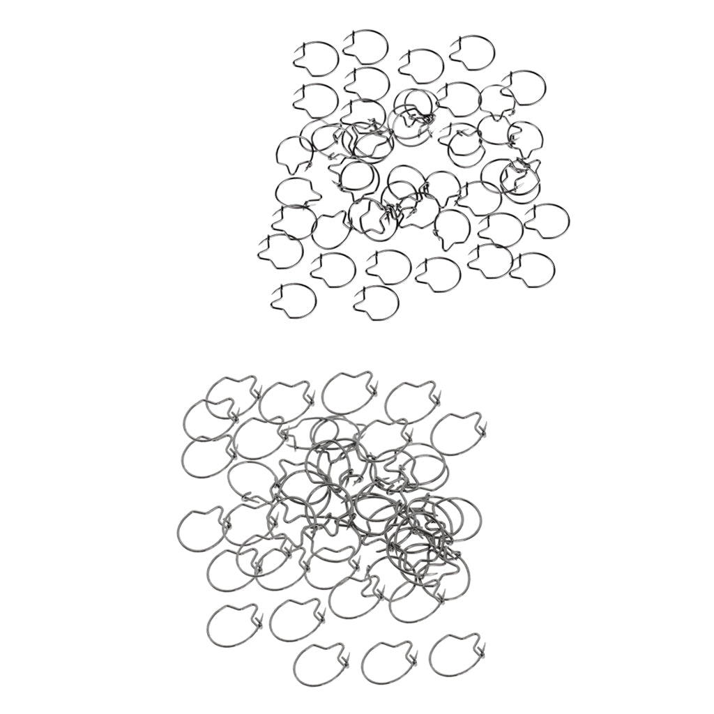 100 Pieces Carp Fishing Maggot Clips Bait Ring Rigs Tackle for Fishing Hooks