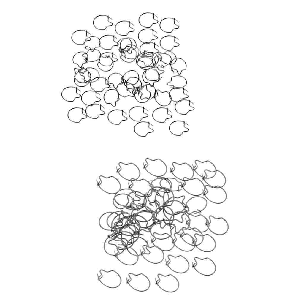 100 Pcs Carp Fishing Maggot Clips Bait Ring Rigs Tackle for Fishing Hooks