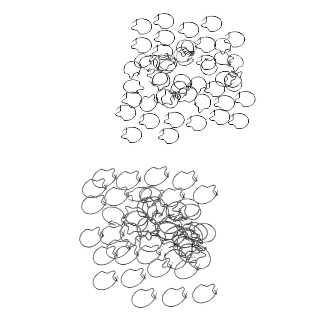 100 Pcs Carp Fishing Maggot Clips Bait Ring Rigs Tackle for Fishing Hooks
