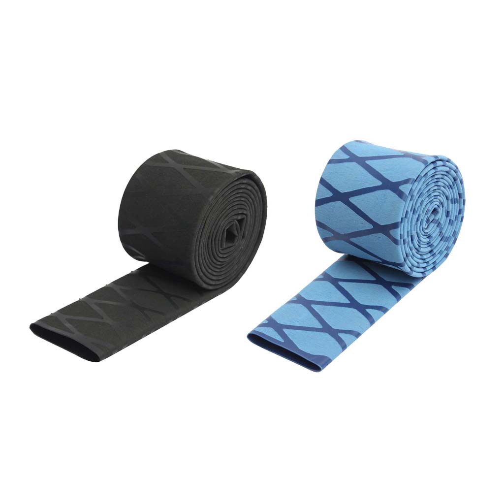 2 Pieces Non Slip Textured X-Tube Heat Shrink Tubing Fishing Rod Grip 15mm
