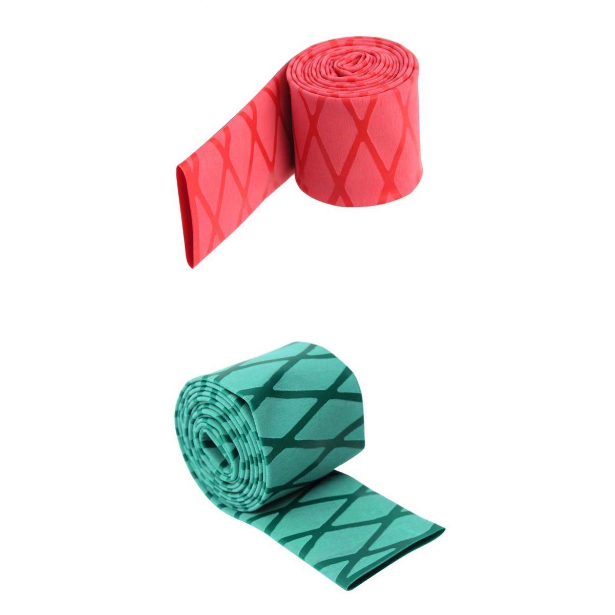 2 Pieces Non Slip Textured X-Tube Heat Shrink Tubing Fishing Rod Grips 30mm