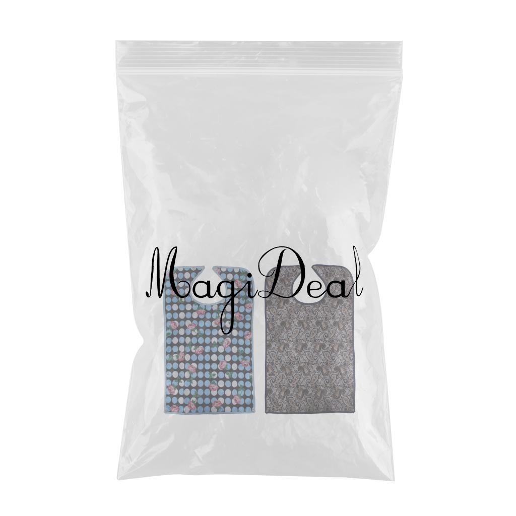 2 Pieces Waterproof Adult Mealtime Bib Protector Disability Aid Aprons