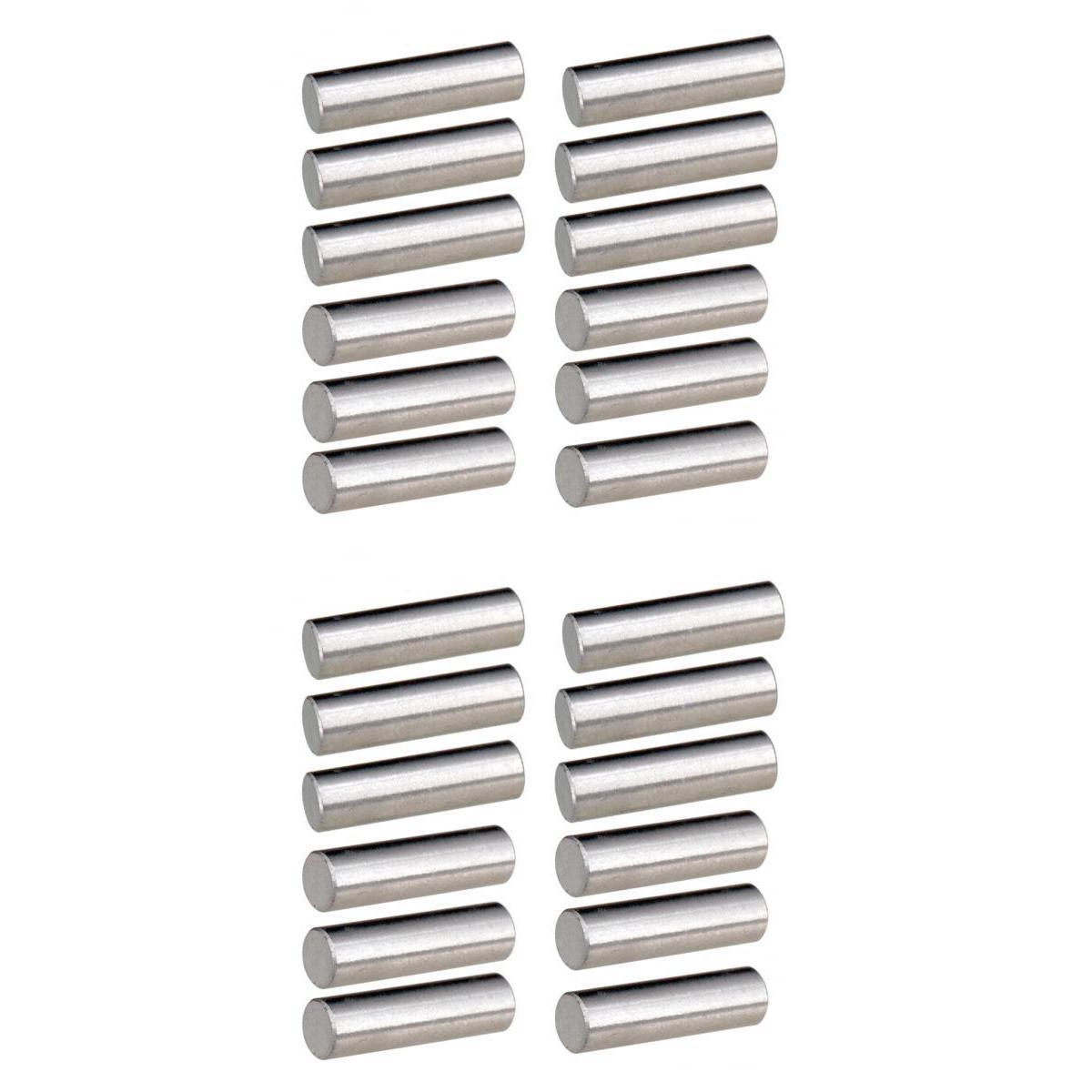 24 Pieces Alnico 5 Humbucker Pickup Polepiece Magnet Slug Rods 15mm+18mm