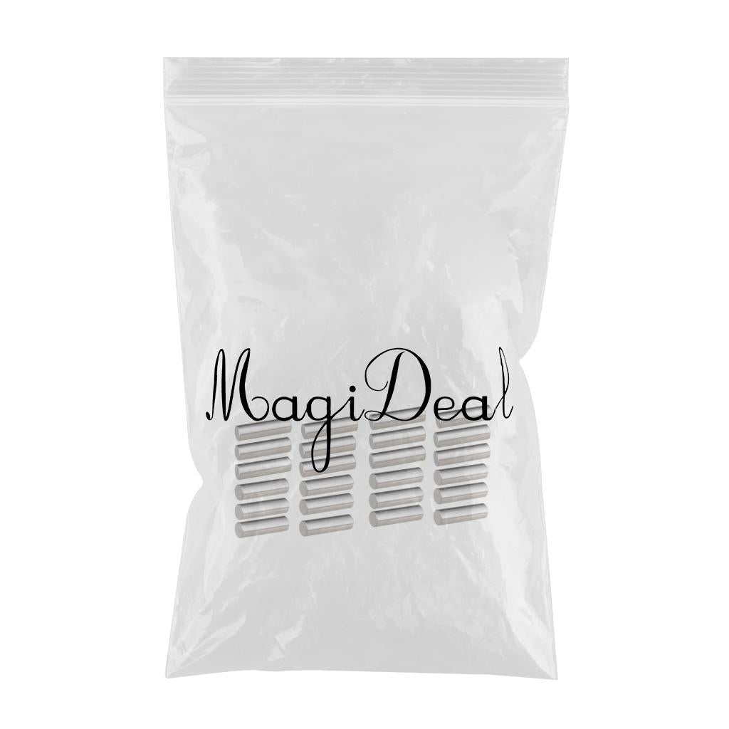 24 Pieces Alnico 5 Humbucker Pickup Polepiece Magnet Slug Rods 15mm+18mm