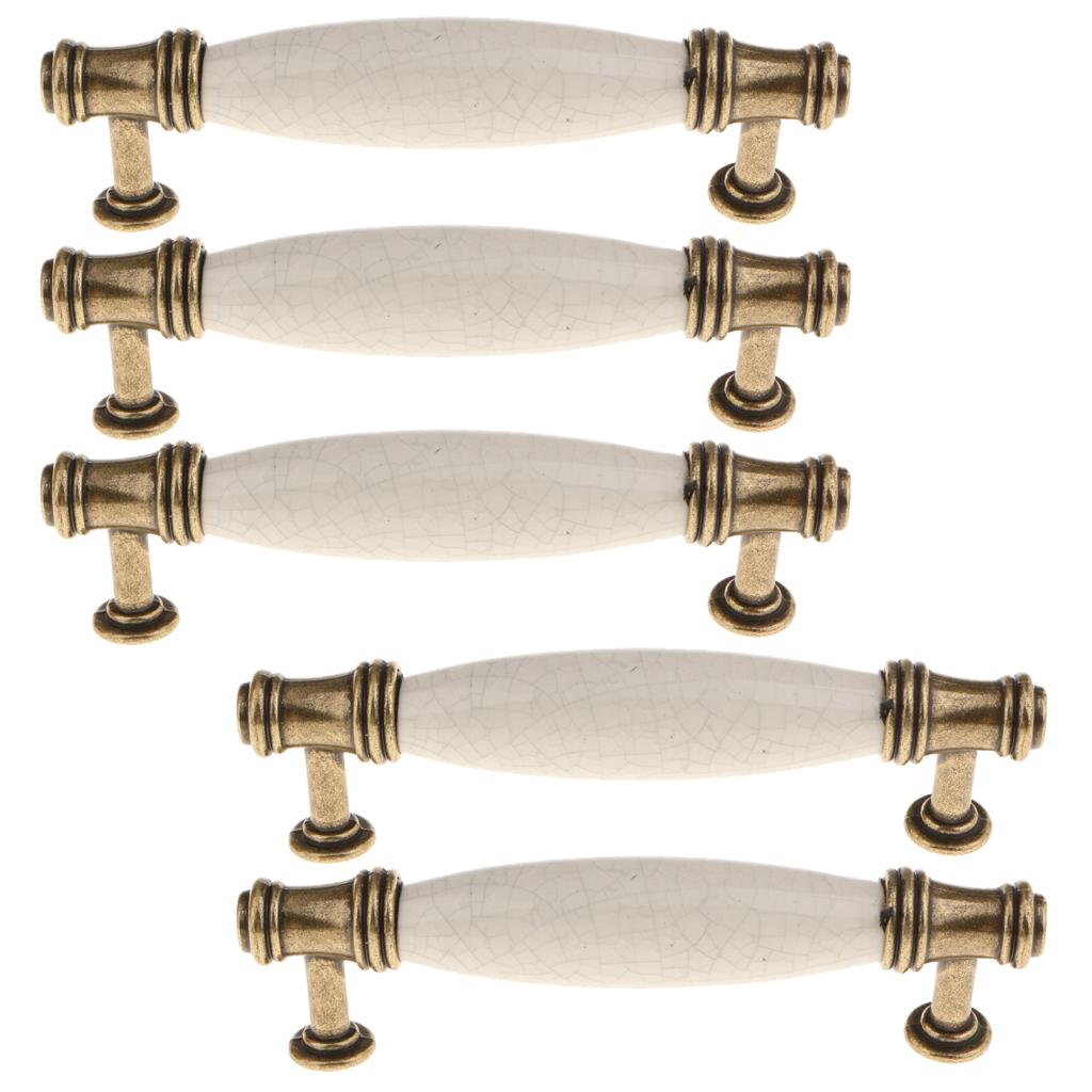 5 Pieces Vintage Elegant Cabinet Pull Knobs Door Handle #4 96mm Hole Pitch