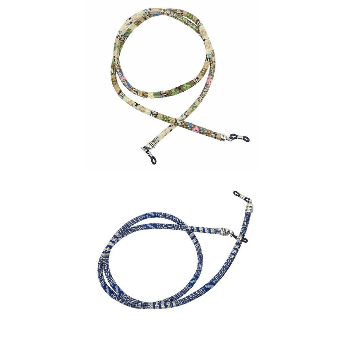2 Pieces Ethnic Coarse Cotton Eyeglasses Rope Neck Cord Sunglasses Holder