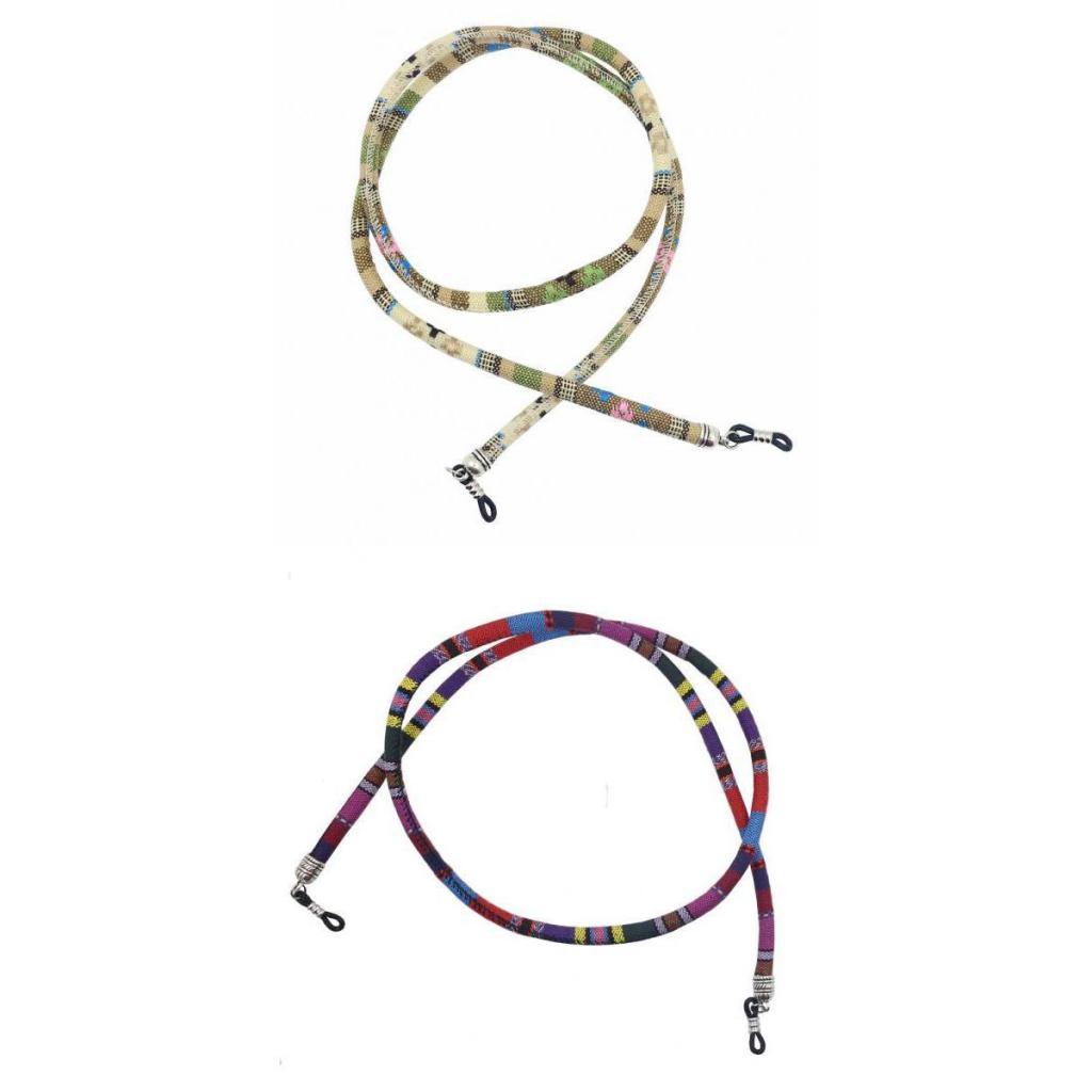 2 Pieces Bohemia Cotton Eyeglasses Rope Neck Cord Sunglasses Holder Retainer