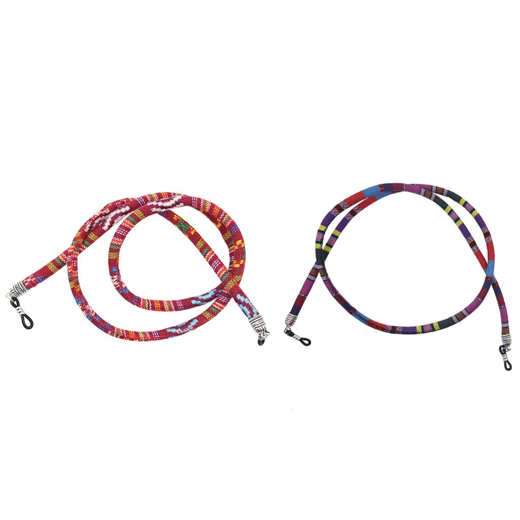 2 Pieces Bohemia Cotton Eyeglasses Rope Sunglasses Holder Retainer 28 "