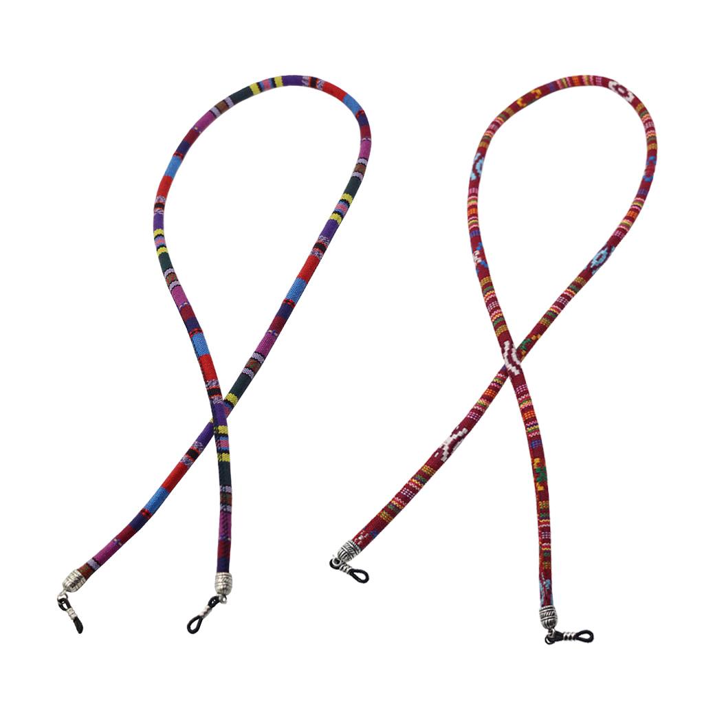 2 Pieces Bohemia Cotton Eyeglasses Rope Sunglasses Holder Retainer 28 "