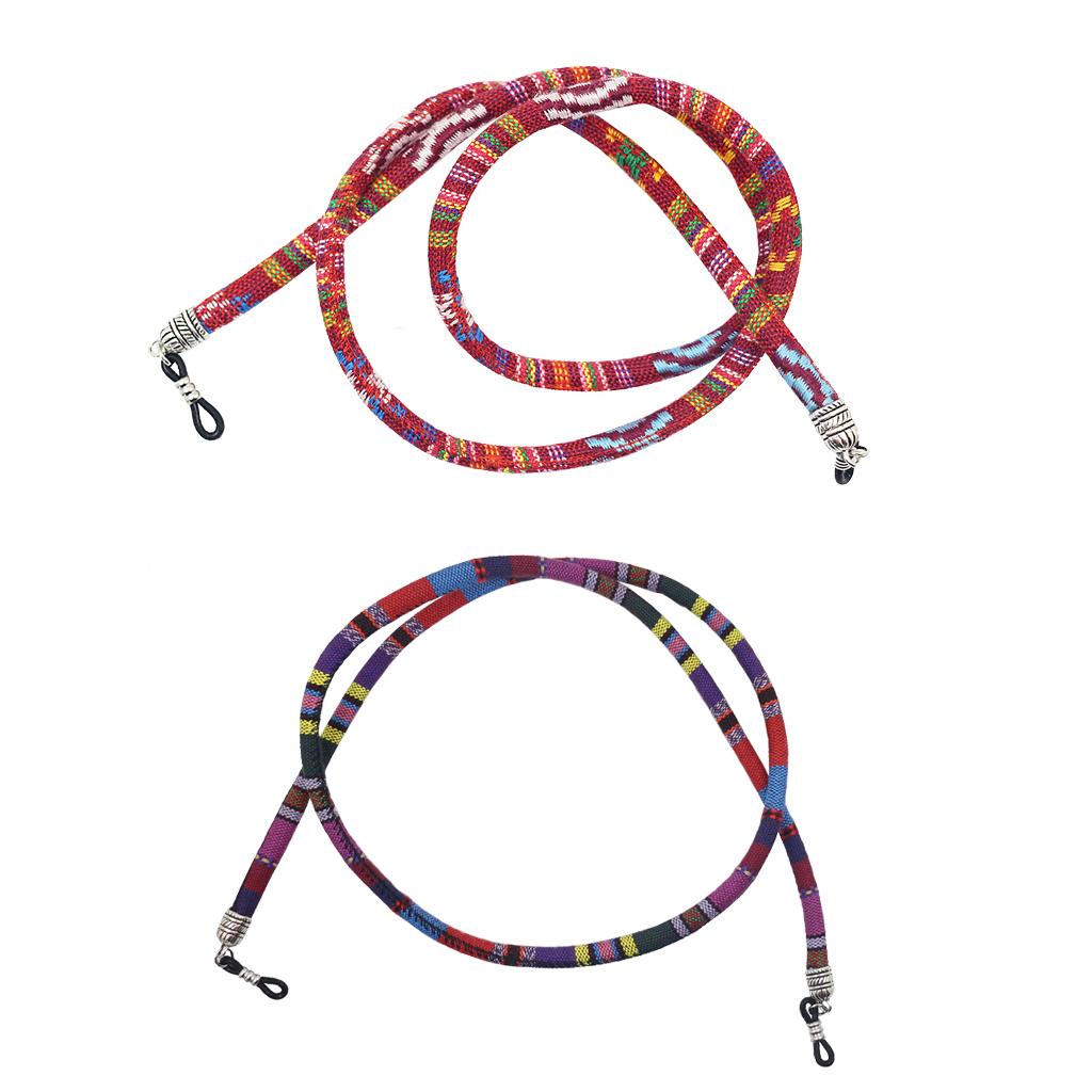 2 Pieces Bohemia Cotton Eyeglasses Rope Sunglasses Holder Retainer 28 "