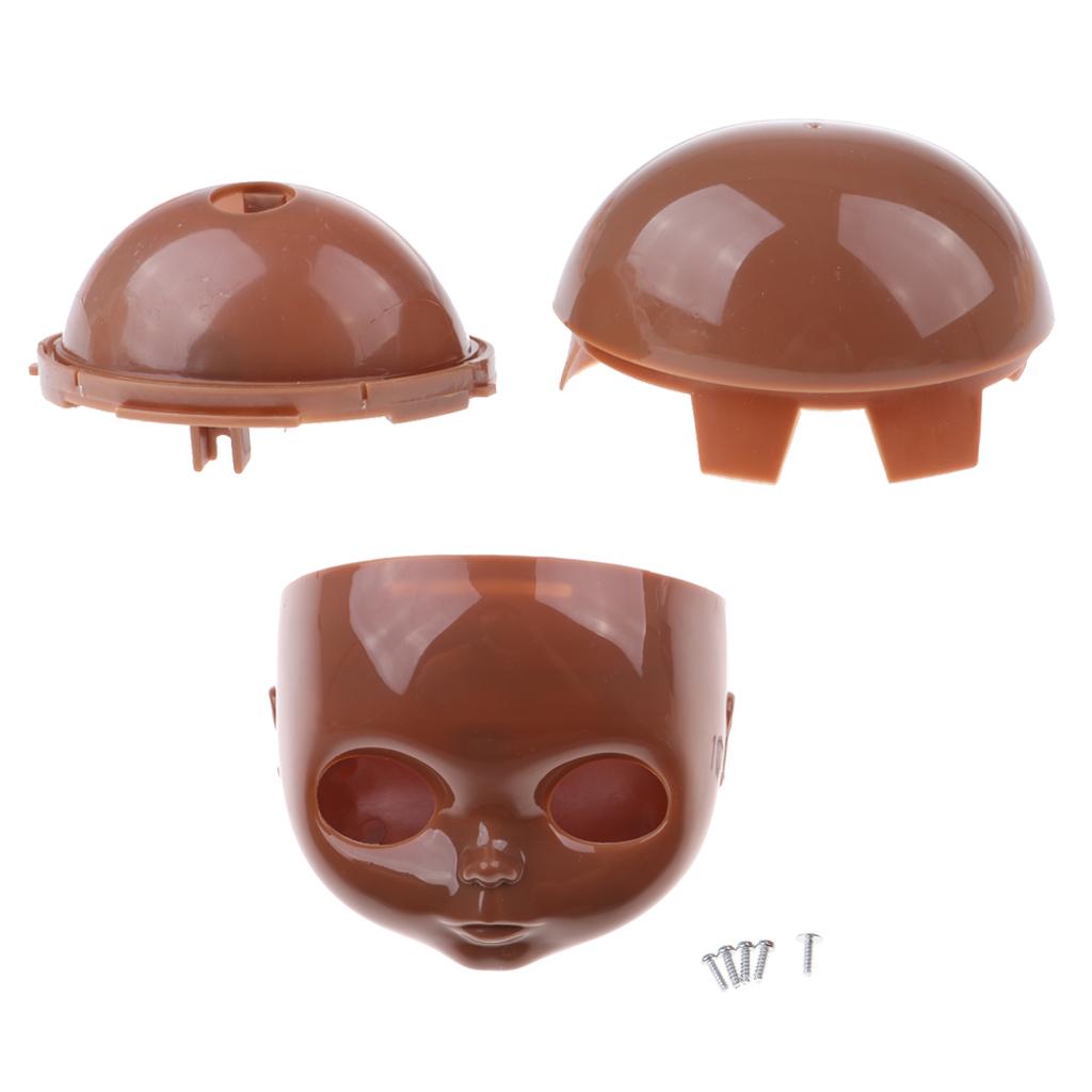 12inch Doll Faceplate Backplate Head Shell Scalp Set for RBL Neo Blythe Doll