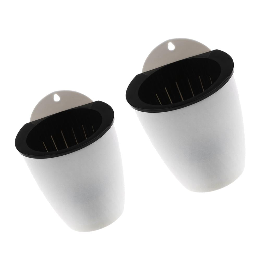 2Pcs Garden Self-watering Plant Flower Pot Wall Hanging Plastic Planter S, L