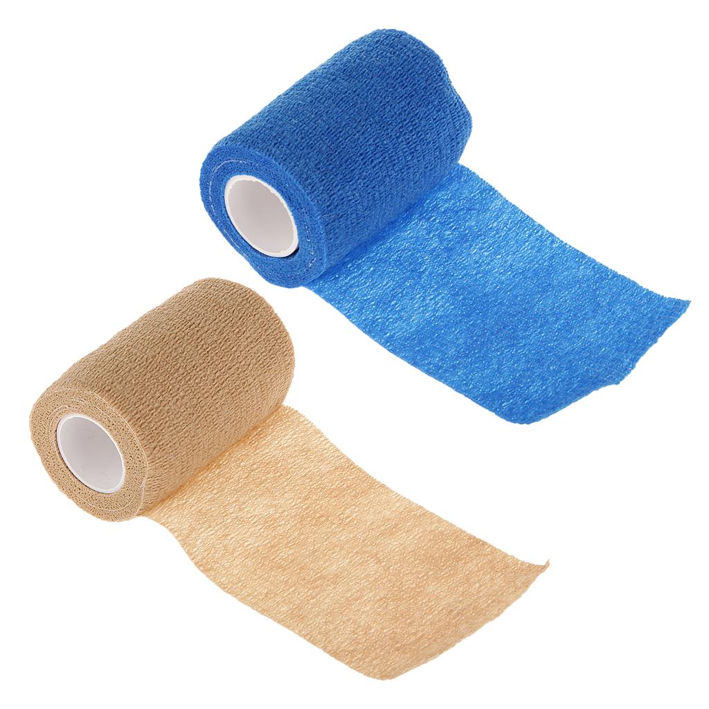 2 Pieces Elastic Bandage Tape Roll Bulk Ankle Care Self Adhering Gauze Wrap