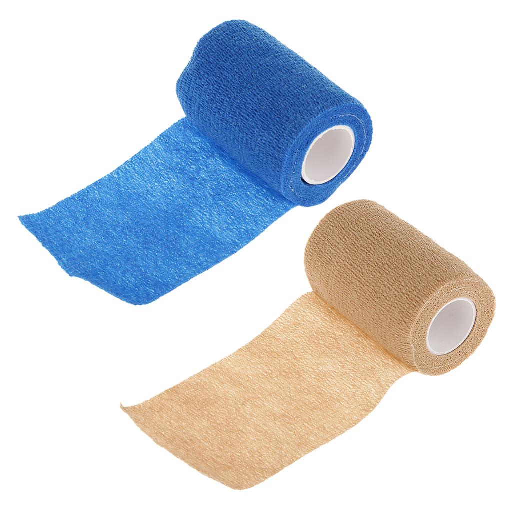 2 Pieces Elastic Bandage Tape Roll Bulk Ankle Care Self Adhering Gauze Wrap