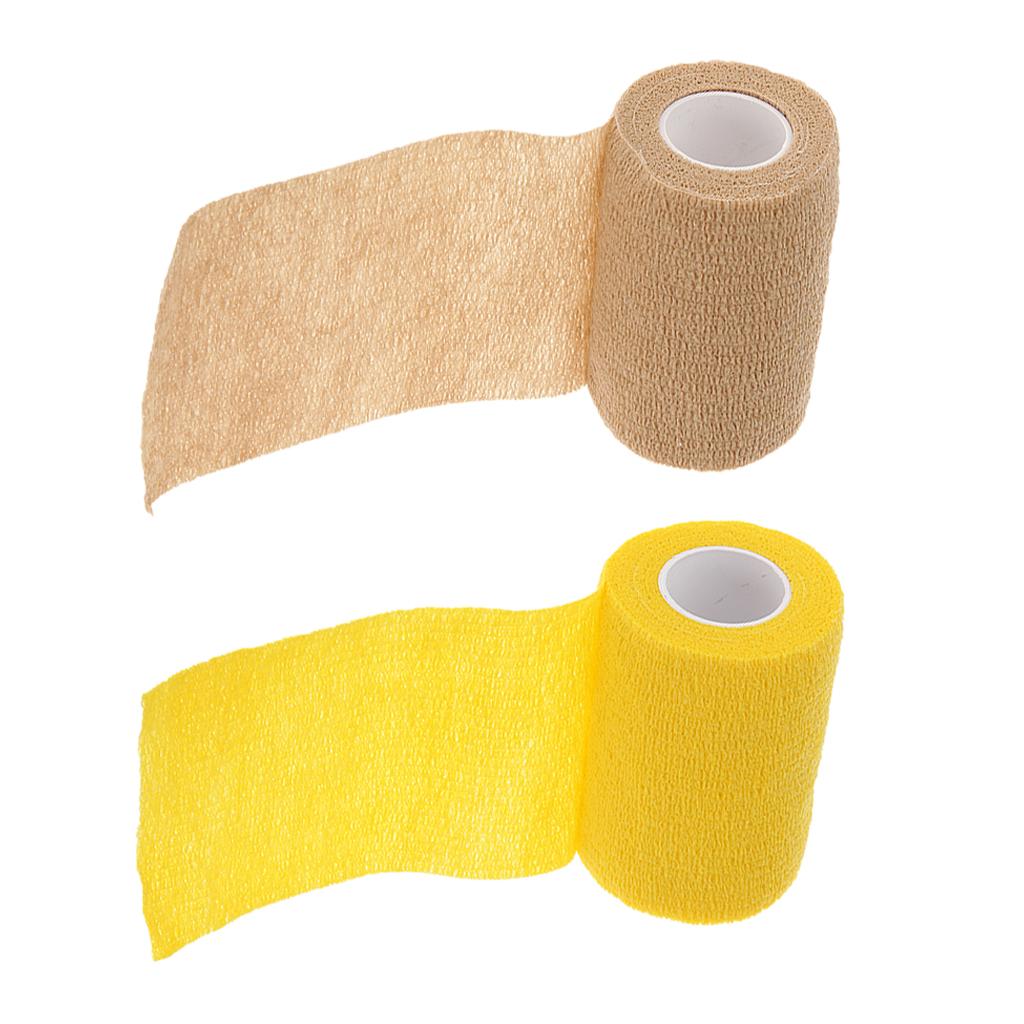 2 Pieces Elastic Bandage Tape Bulk Self Adhering Gauze Nude Wrap Roll
