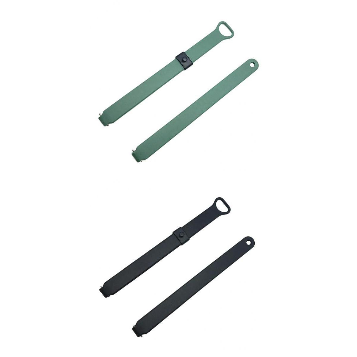2 Pieces Watch Band Wrist Strap For Misfit Ray Fitness Tracker Black+Green