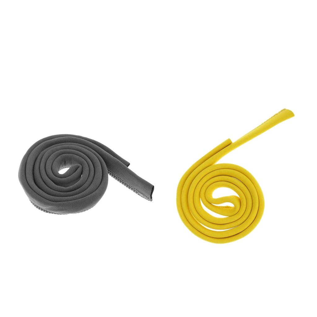 2x Hydration Pack Bladder Drink Tube Insulated Hose Cover Sleeve Grey Yellow