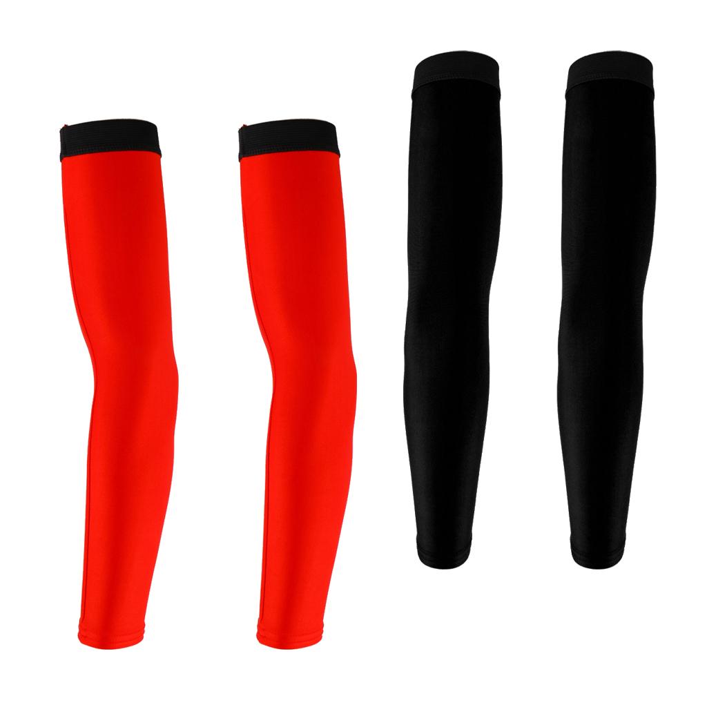 2 Pairs Bike Cycling Golf Arm Sleeves Sun UV Protection Bicycle Arm Warmer M