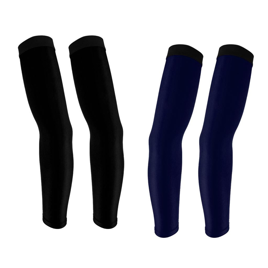 2 Pairs Arm Long Sleeve Sports Basketball Bike Compression Guard Protector