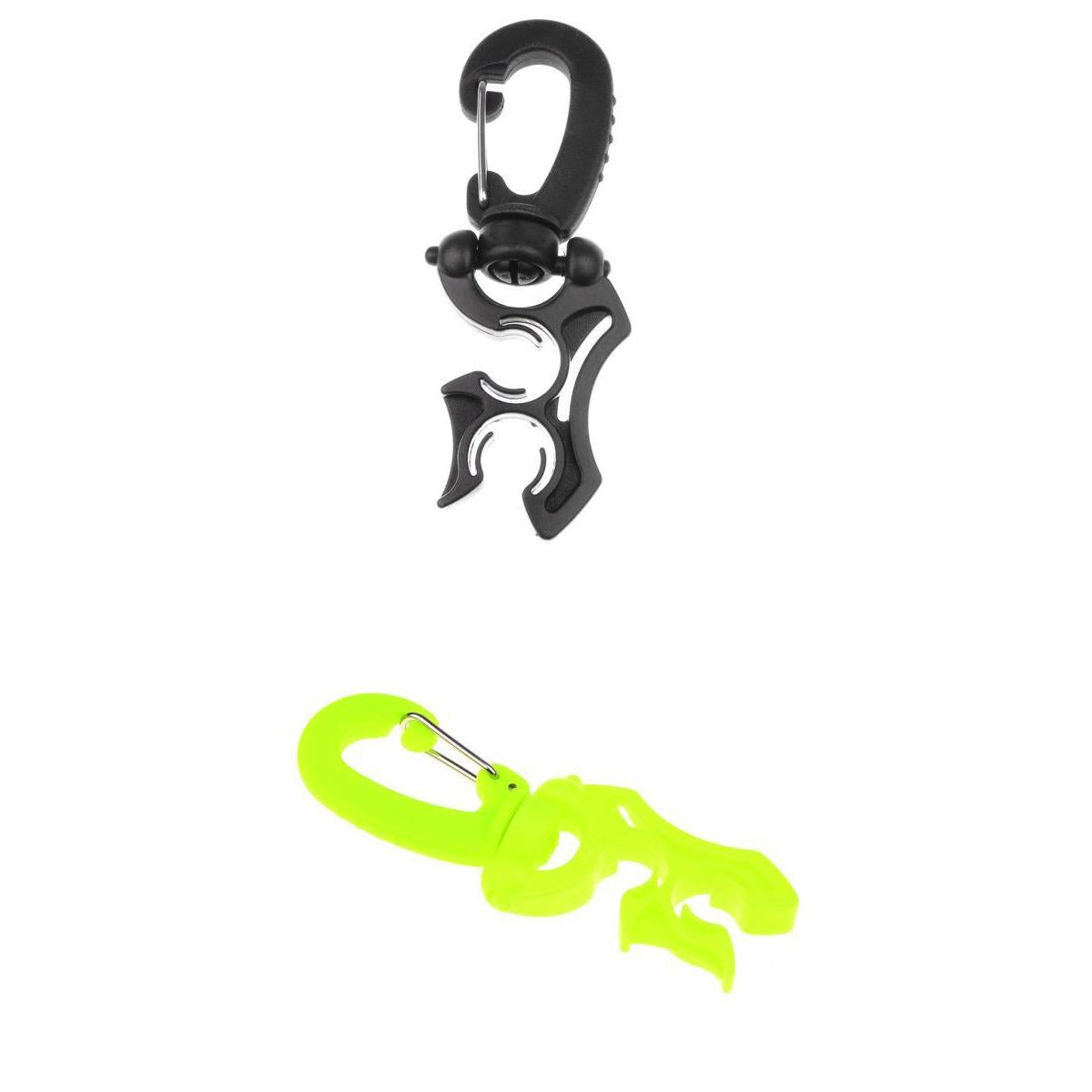 2Pcs Scuba Diving Underwater Plastic Double BCD Hose Holder with Clip Hook