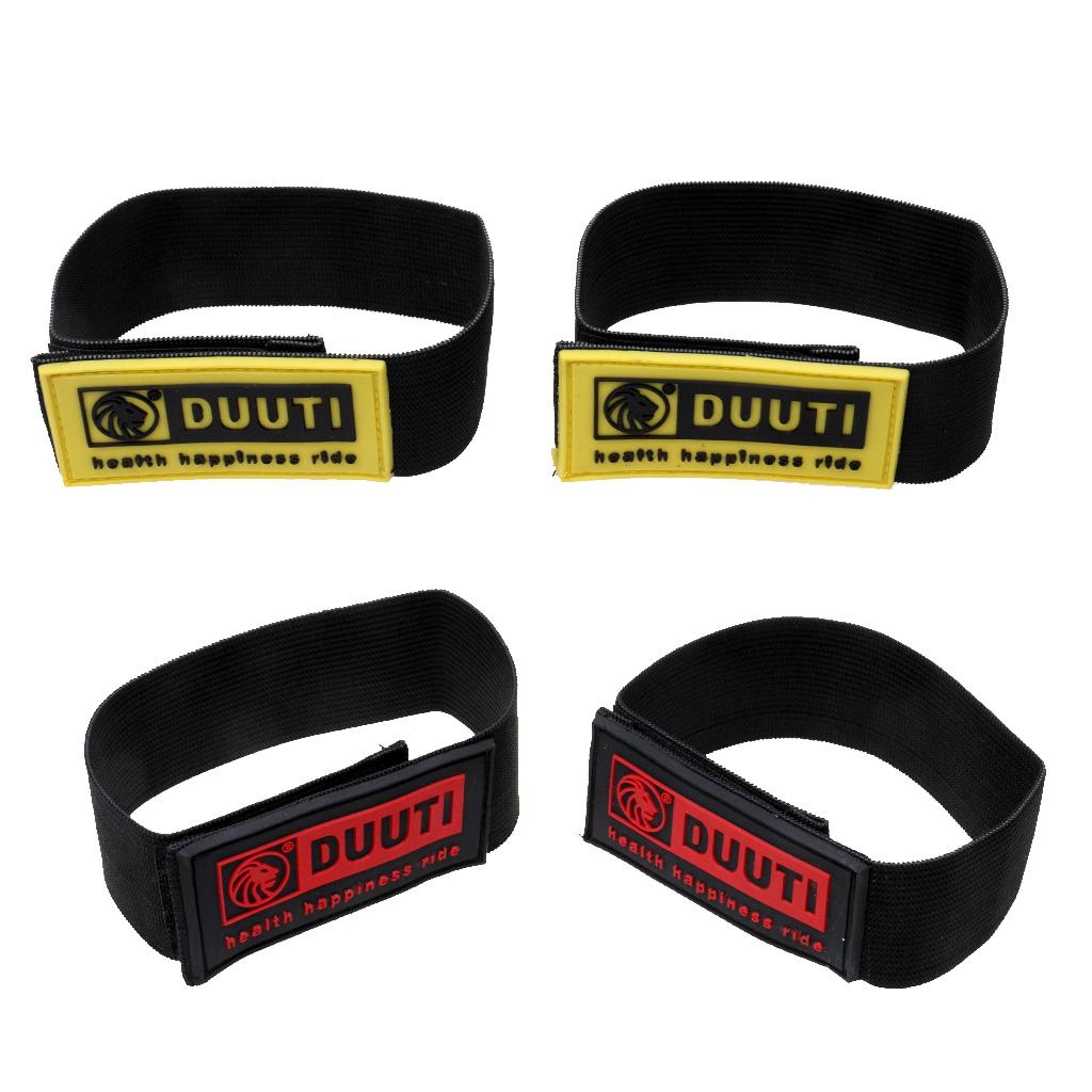 2 Pairs Cycling MTB Bike Bicycle Bind Elastic Trousers Pants Band Leg Strap