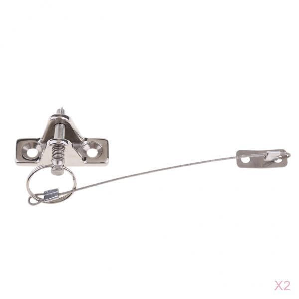 2pcs 316 Stainless Steel Boat Bimini Top Deck Hinges for Pin and Lanyard