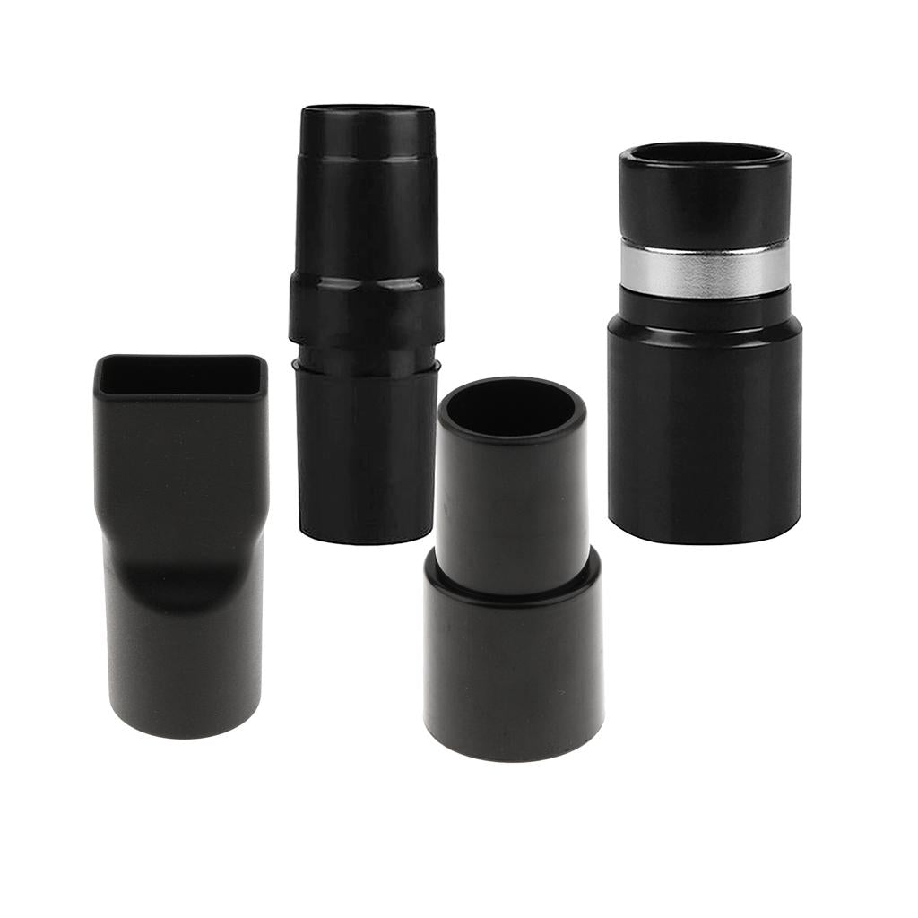 4 x Vacuum Cleaner Brush Nozzle Hose Connector Adapter 32mm Inner Dia. Black