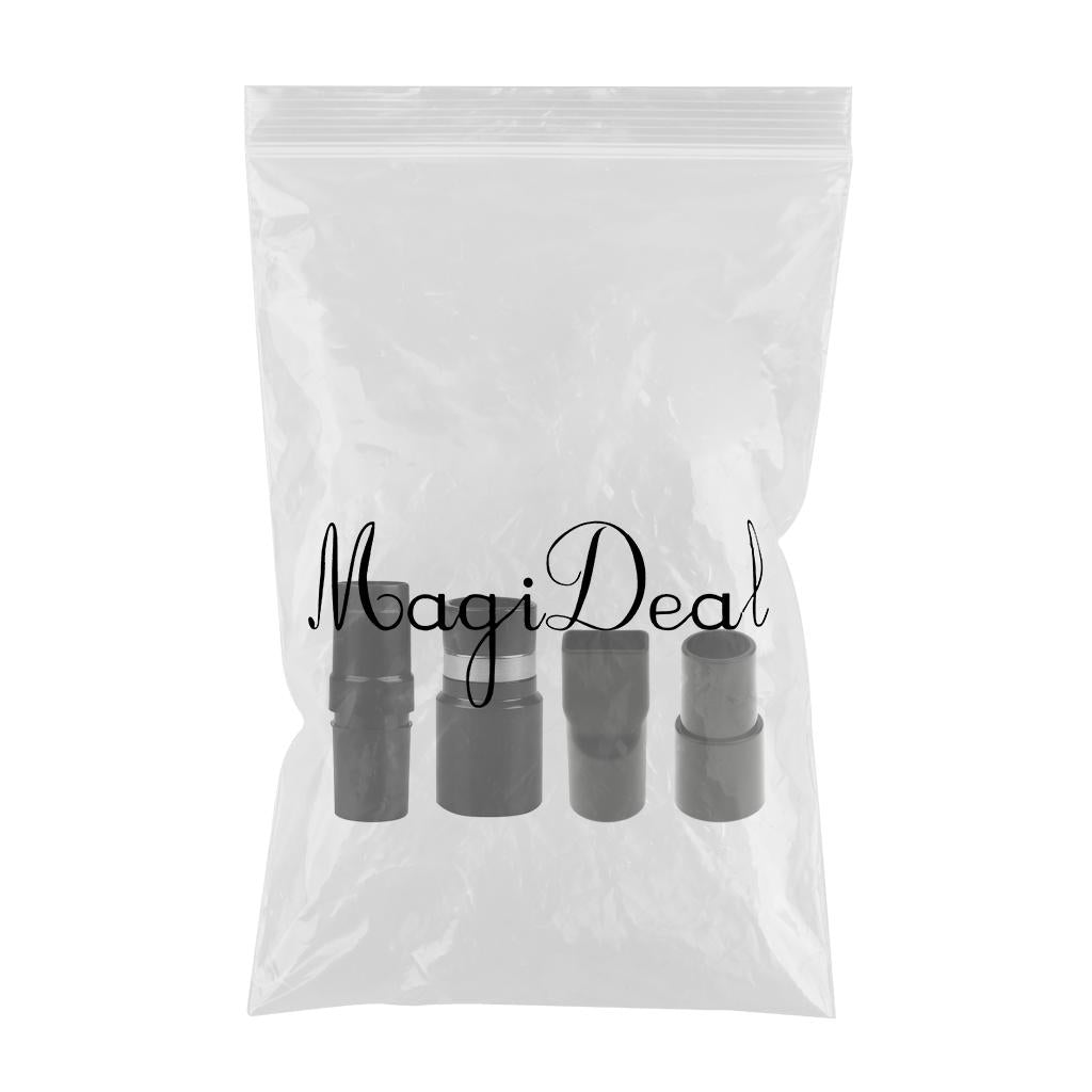 4 x Vacuum Cleaner Brush Nozzle Hose Connector Adapter 32mm Inner Dia. Black