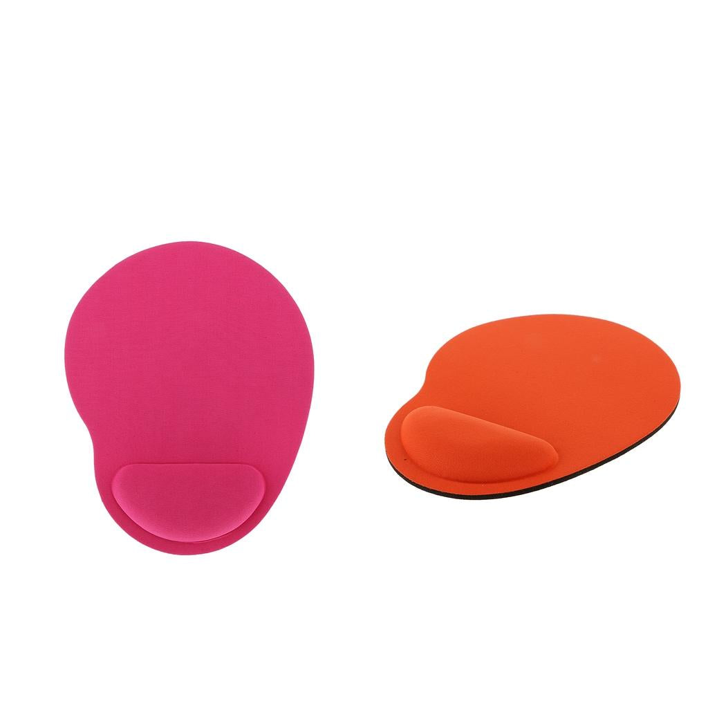 2Pcs Comfort Soft Gel Rest Wrist Support Mat Mouse Pad Gaming for Computer
