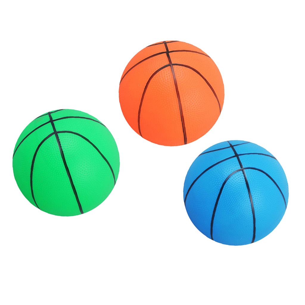3 Piece 6 Inch Kids Mini Inflatable Basketball Indoor Outdoor Game Toy