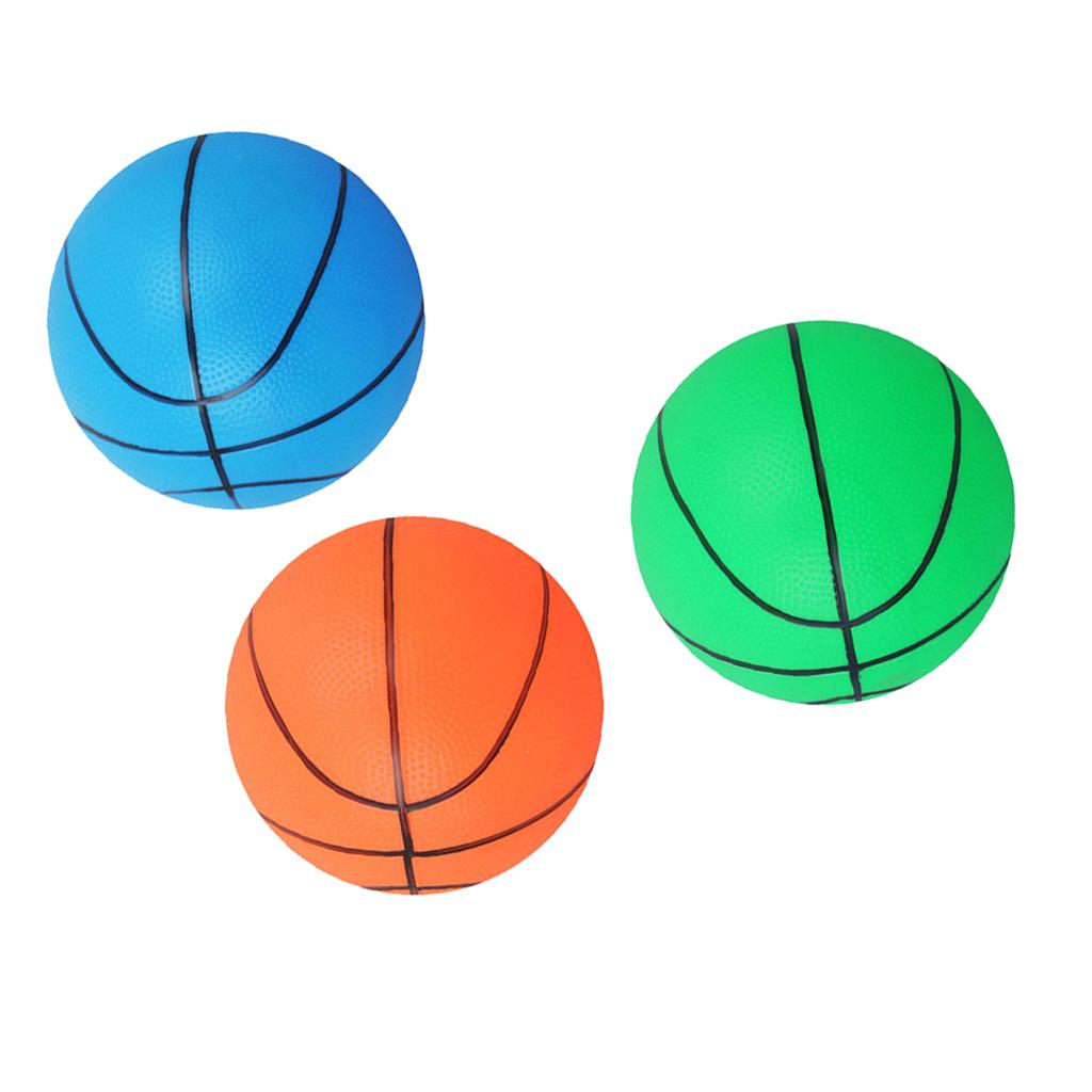 3 Piece 6 Inch Kids Mini Inflatable Basketball Indoor Outdoor Game Toy