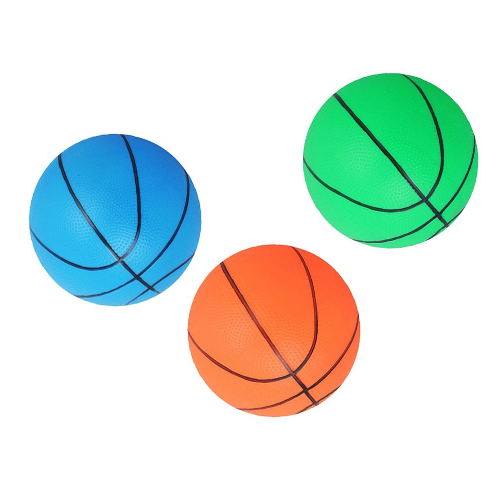 3 Piece 6 Inch Kids Mini Inflatable Basketball Indoor Outdoor Game Toy