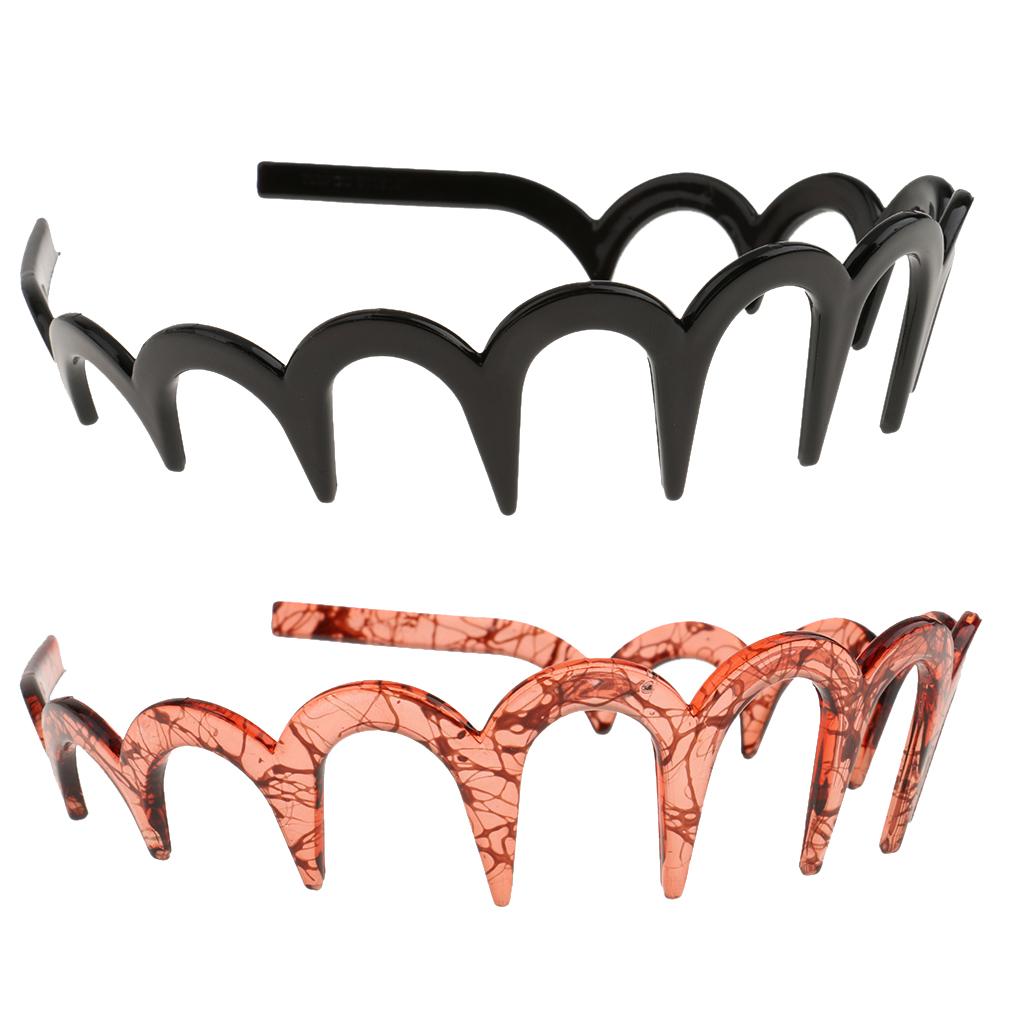 2x Women Zigzag Hair Band Toothed Headband Women Men Girls Hair Accessory