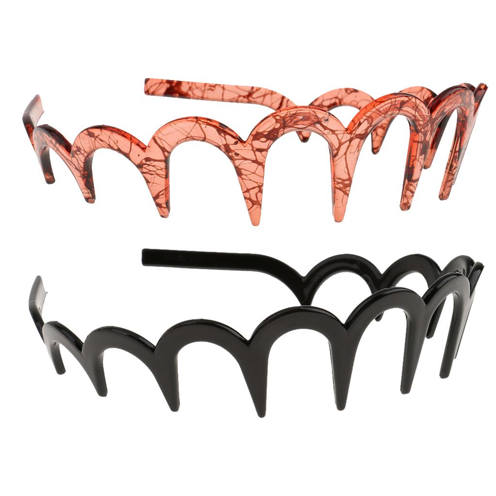 2x Women Zigzag Hair Band Toothed Headband Women Men Girls Hair Accessory