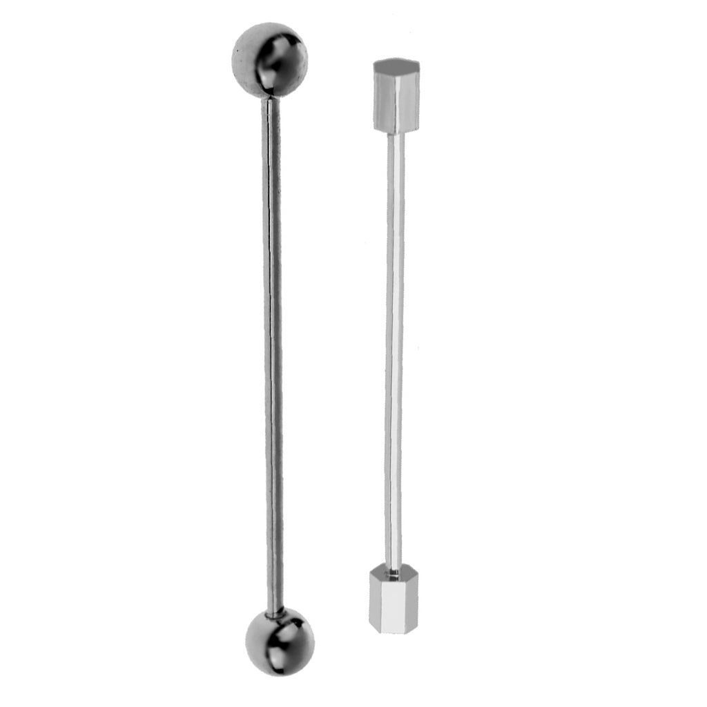 2 Pieces Skinny Pin Barbell Collar Tie Clip Clasp Bar Necktie Tie Wedding