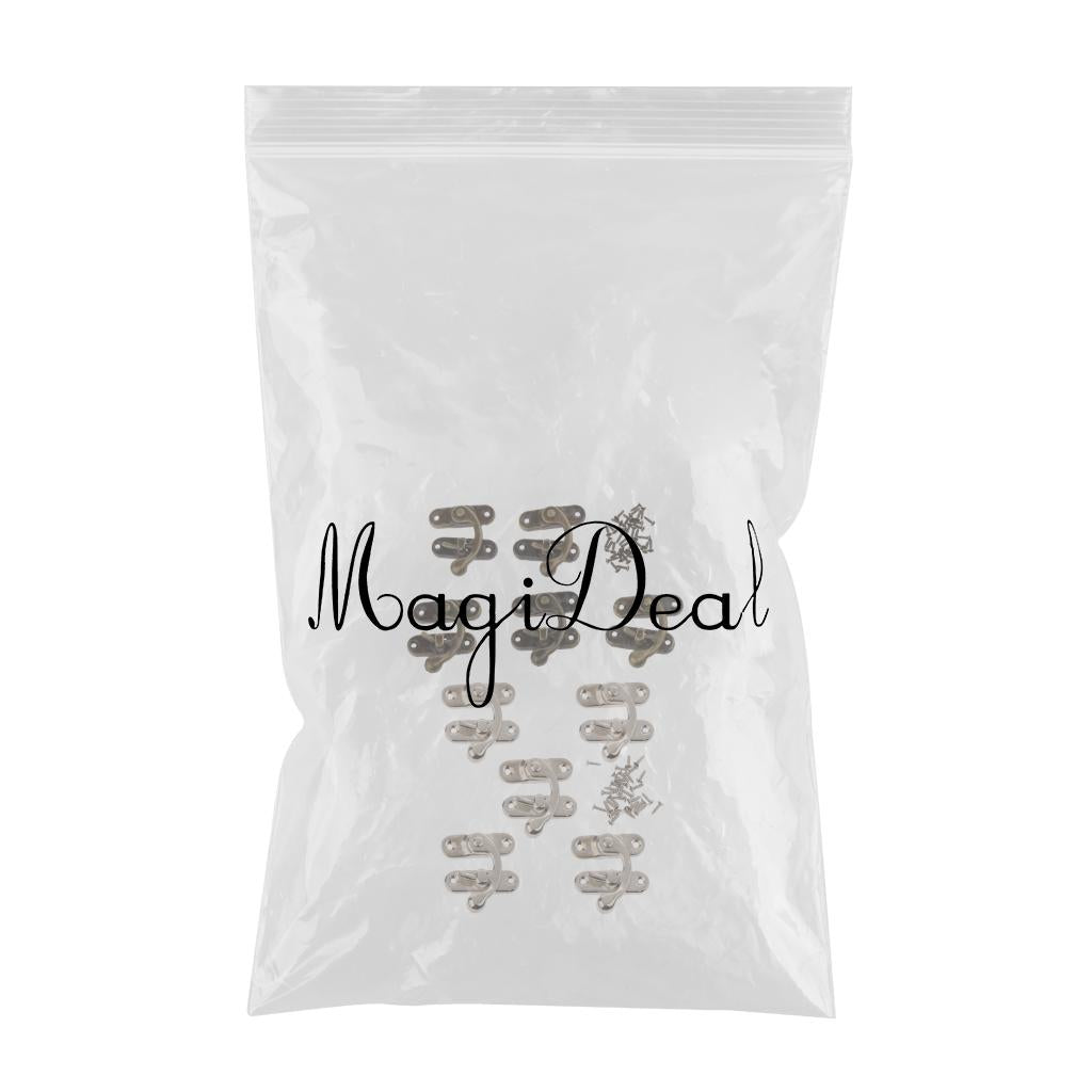 10 Sets Swing Lock Clasp Swing Bag Clasp Box Latch Closure Chest Hook