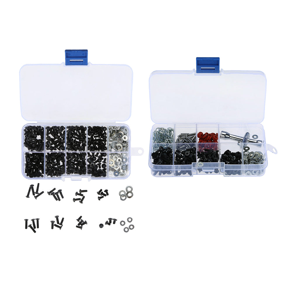 450x Repair Flat Round Head Bolt Nut Screw Tool Box for 1/10 HSP RC Car Accs