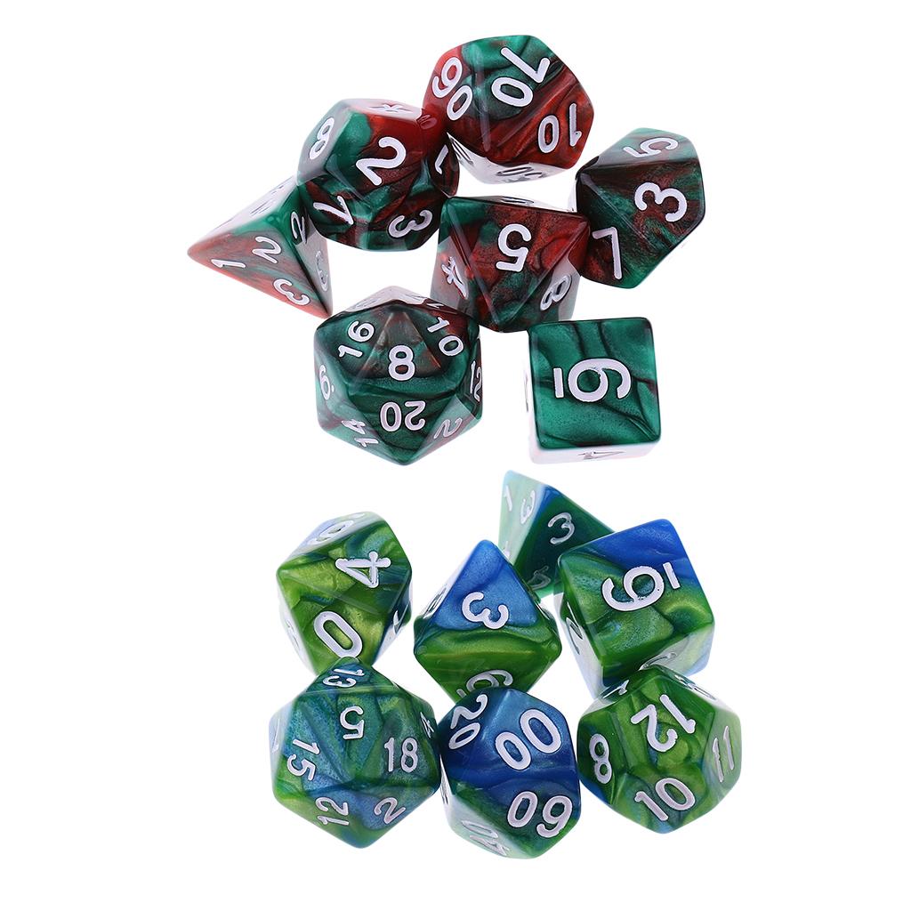 14 Pieces Polyhedral Dice for Dungeons and Dragons Dice Set Table Games