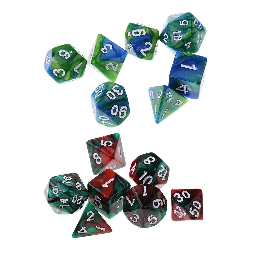 14 Pieces Polyhedral Dice for Dungeons and Dragons Dice Set Table Games