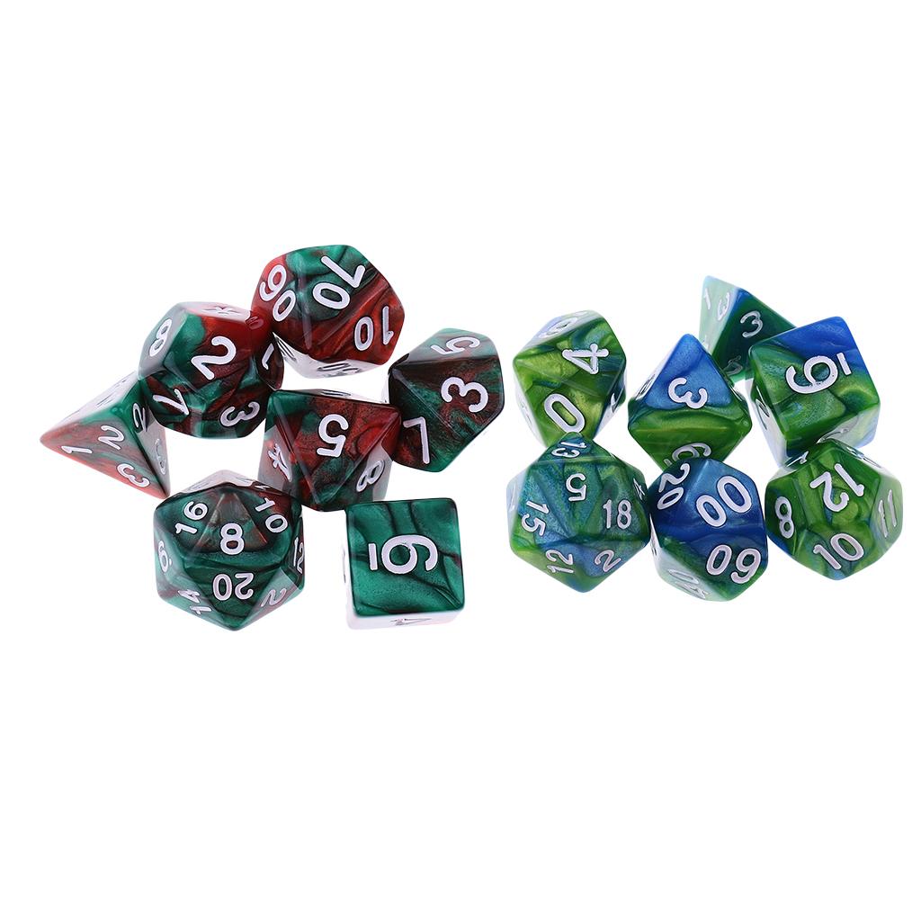 14 Pieces Polyhedral Dice for Dungeons and Dragons Dice Set Table Games