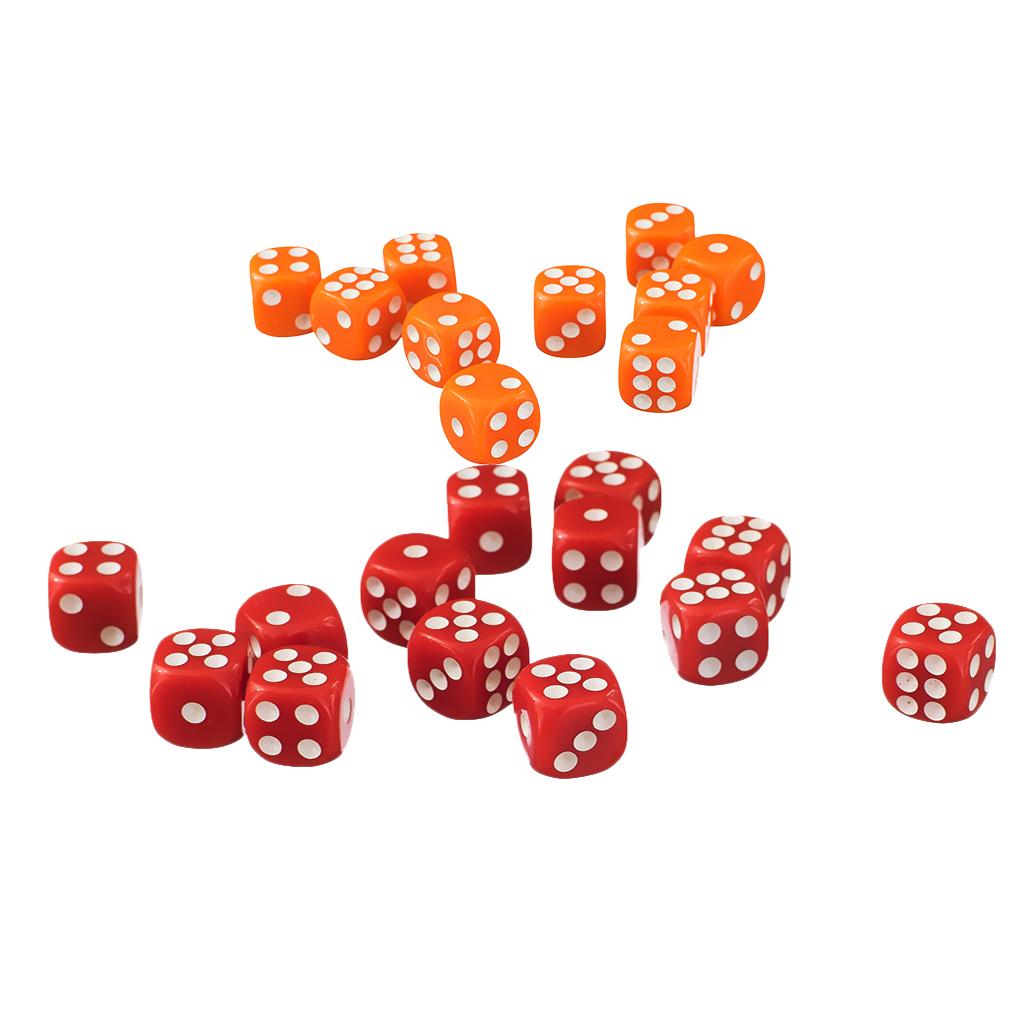 100 Pieces Opaque Six Sided D6 Spot Dice Games for Dungeons and Dragons RPG
