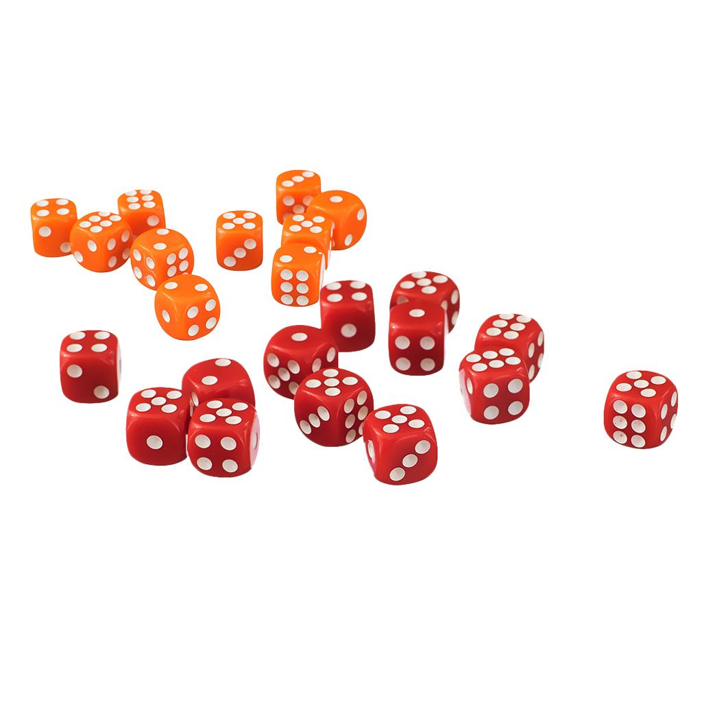 100 Pieces Opaque Six Sided D6 Spot Dice Games for Dungeons and Dragons RPG