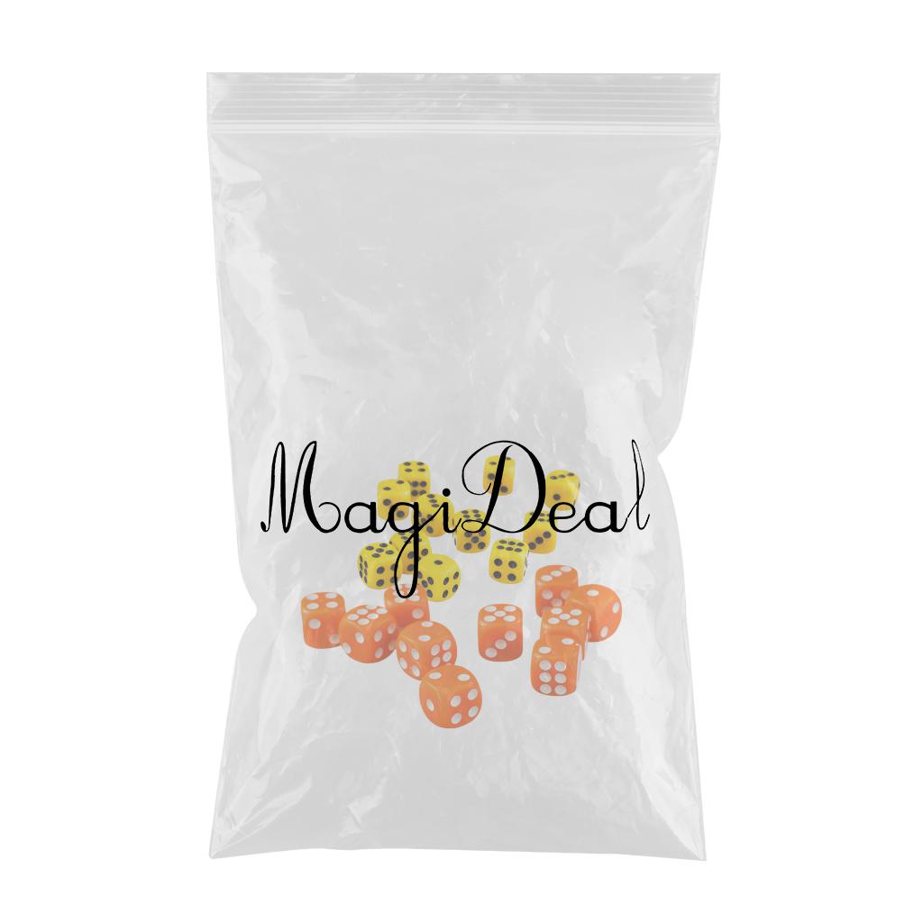 100 Pieces 12mm Six Sided D6 Spot Dice Games for Dungeons and Dragons RPG