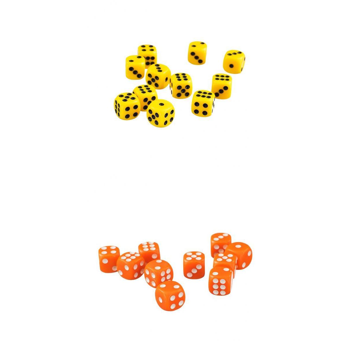 100 Pieces 12mm Six Sided D6 Spot Dice Games for Dungeons and Dragons RPG