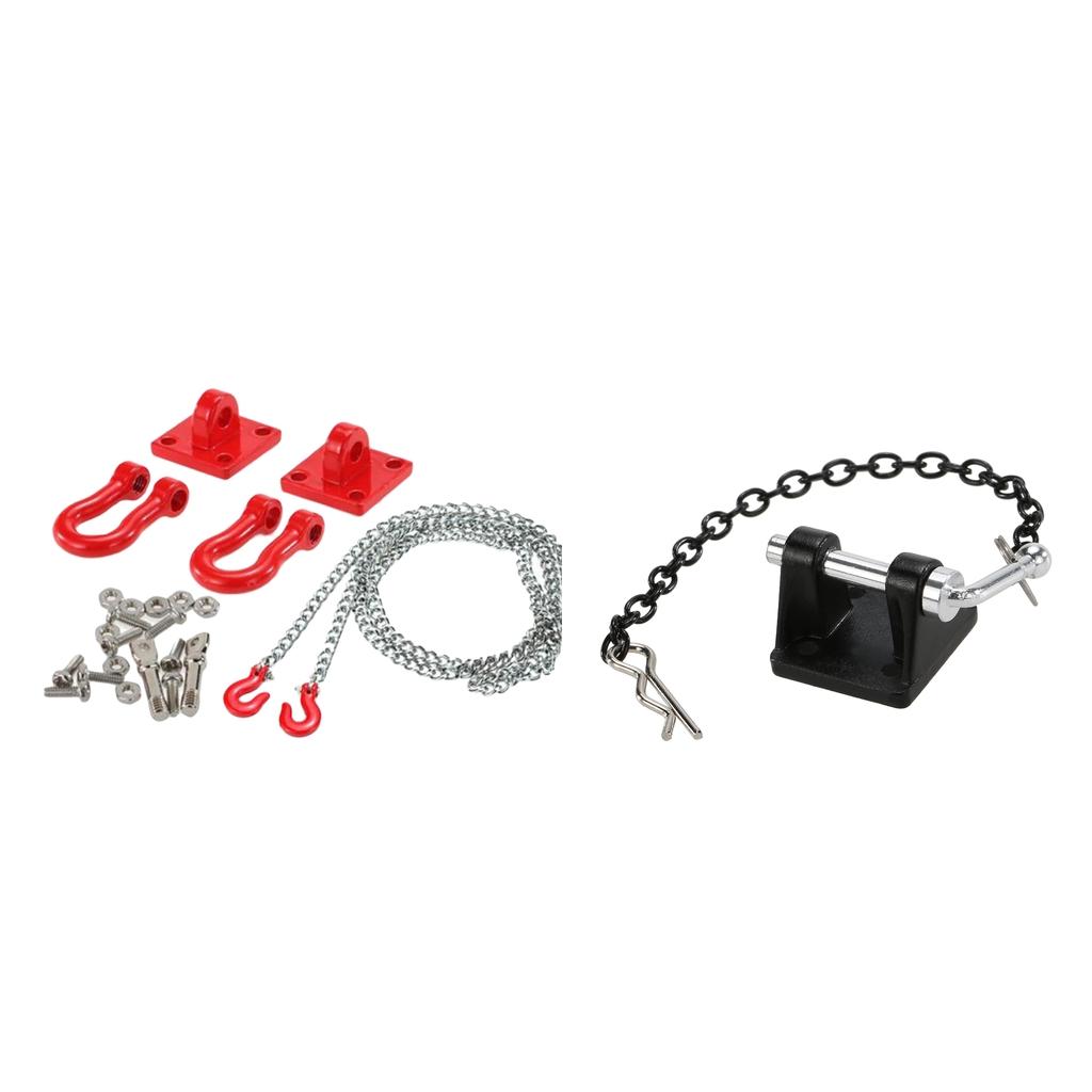 1:10 RC Rock Crawler Tow Hook Shackle Trailer Chain fr Axial SCX10 RC4WD D90
